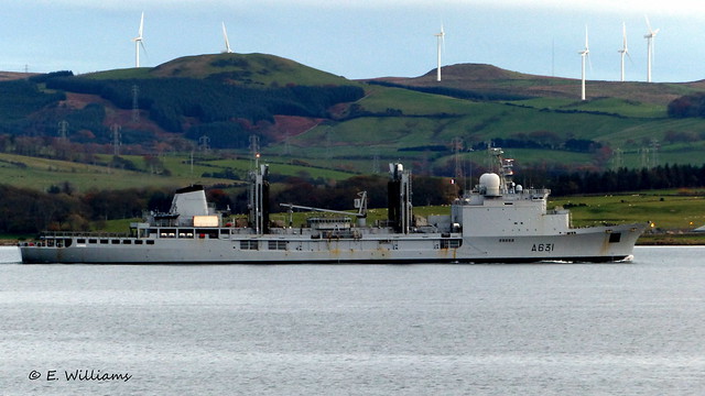 French tanker The Somme (A631) departing from Hunterston, 5 November 2023.