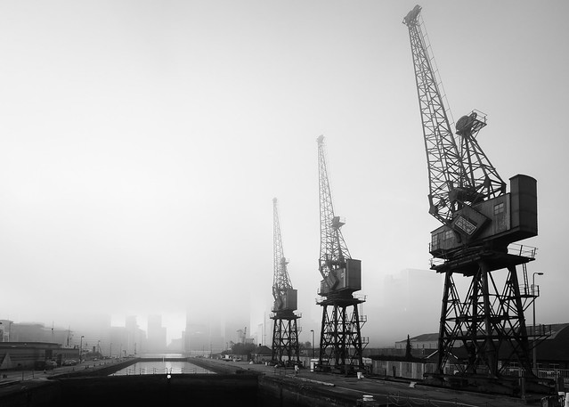 Canary Wharf in the Fog