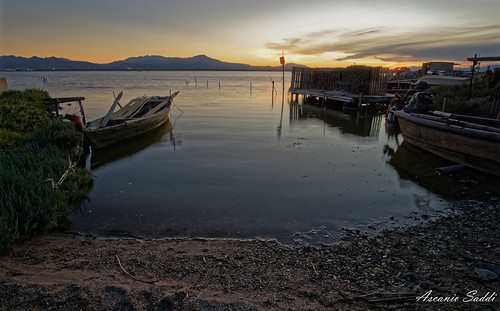 Tramonto sulla laguna di Giliacquas (Elmas) by saddi.ascanio, A Giliacquas, frazione di Elmas, si può osservare un bello scorcio di laguna e se si h