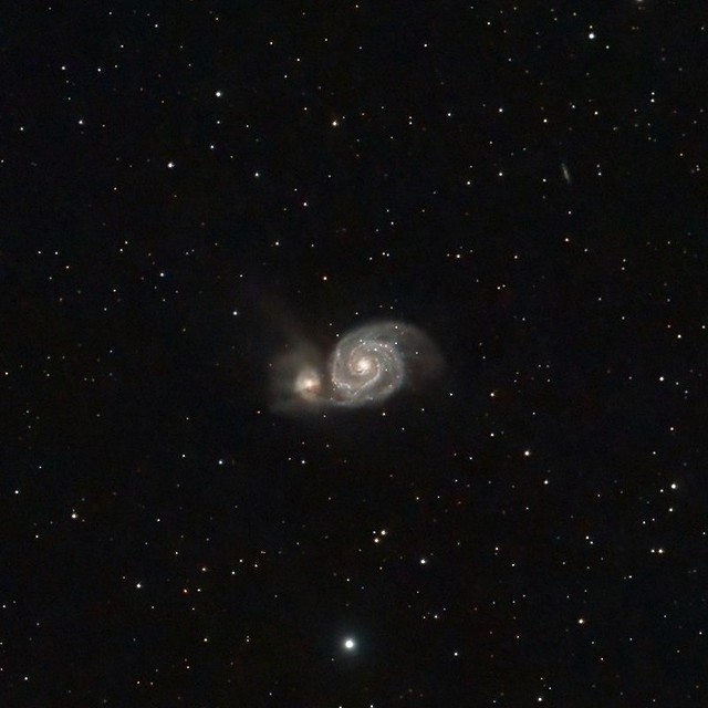 Whirlpool Galaxy (M51) Crop / Close-up in Canes Venatici