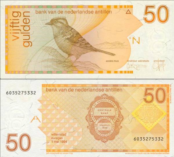 Netherlands Antilles p25c 50 Gulden-1994