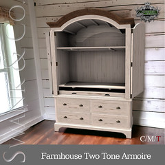 Swank & Co. Farmhouse Two Tone Armoire