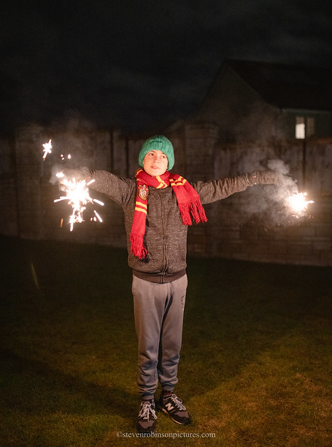Sparklers on Guy Fawkes