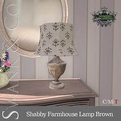 Swank & Co. Shabby Farmhouse Lamp Brown