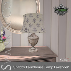 Swank & Co. Shabby Farmhouse Lamp Lavender