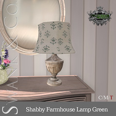 Swank & Co. Shabby Farmhouse Lamp Green
