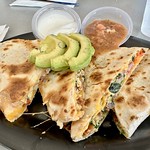 Breakfast Quesadilla at Rooster Cafe 750 St Clair St, 
Costa Mesa, CA 92626