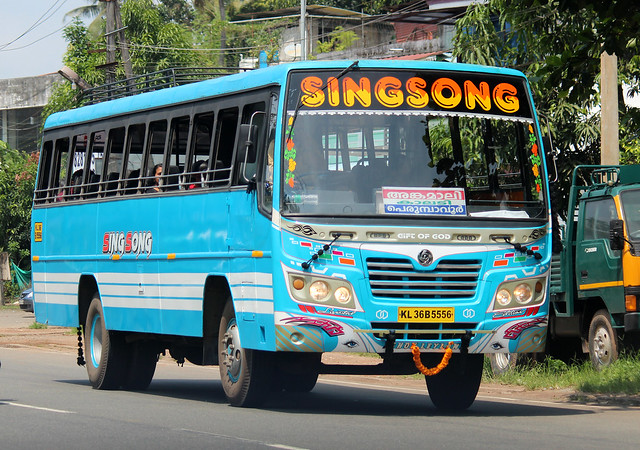 Ashok Leyland bus, Angamaly, Kerala, India