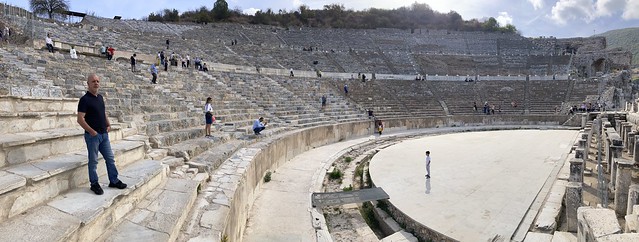 Panorama of the Great Theatre at Ephesus, 24000 seated, 1000 standing