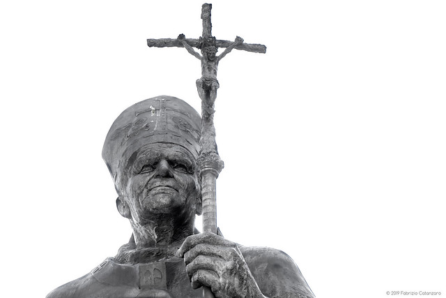 Statue of Pope John Paul II on Wawel Hill