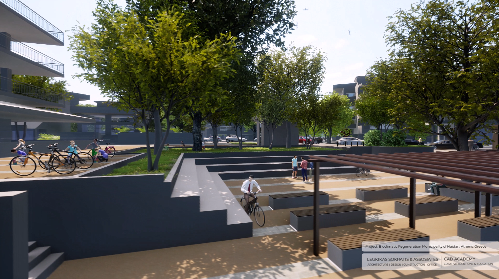 Bioclimatic Regeneration- Urban Design Project in Greece using Rhino and Lands Design software (10)