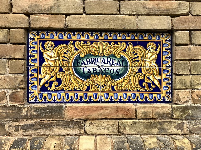 Ceramic tiles outside the Old Tobacco Factory
