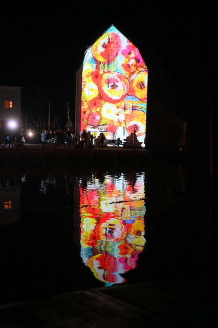 Projections onto the Tide Mill at Woodbridge Suffolk. 05 11 2023