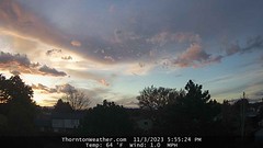 November 3, 2023 - A beautiful sunset. (ThorntonWeather.com)