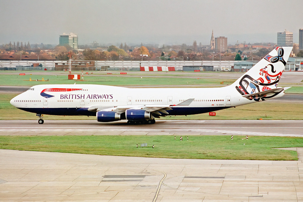 G-CIVY 1 Boeing 747-436 British Airways (Canada World Tail) LHR 15NOV98