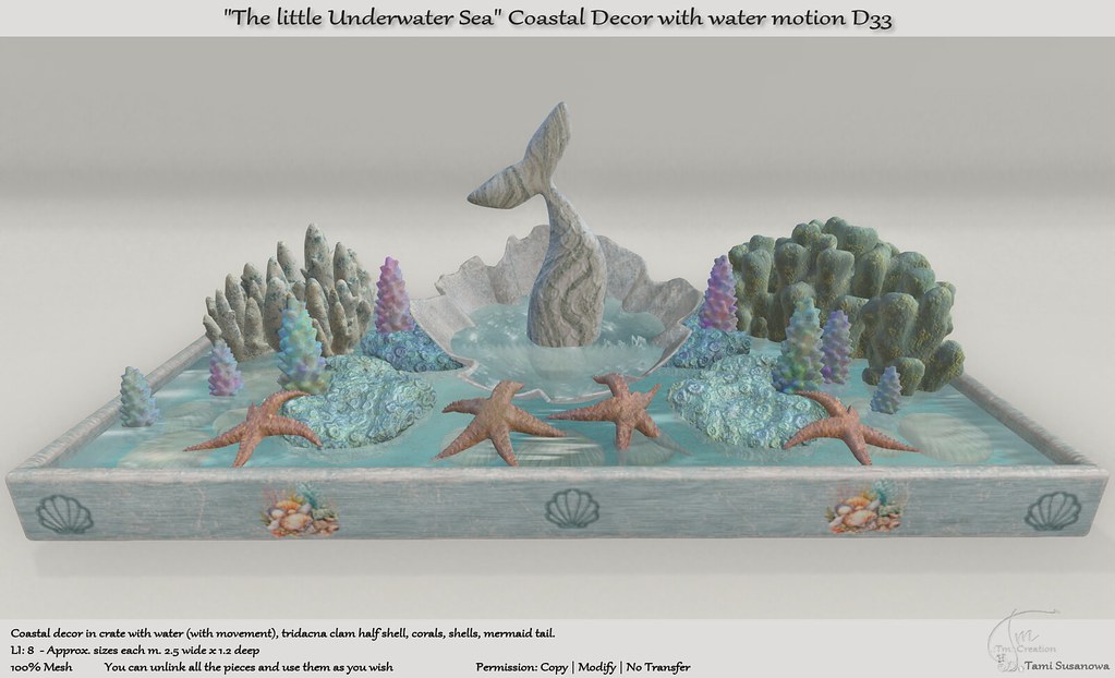 .:Tm:.Creation "The little Underwater Sea" Coastal Decor with water motion D33
