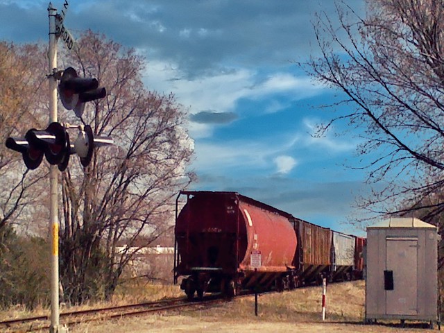 parked railcars