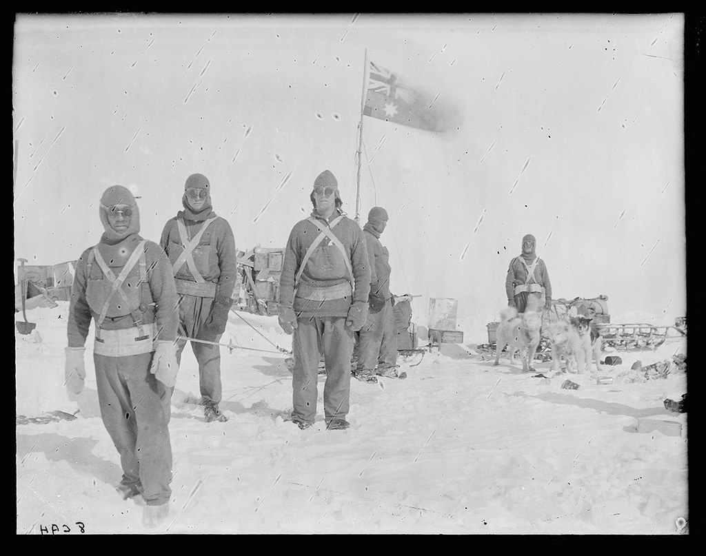 Eastern sledging party, Australian Antarctic Expedition, by Charles Hoadley , 1912