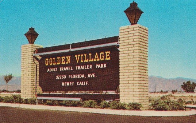 Golden Village Adult Travel Trailer Park Hemet,CA