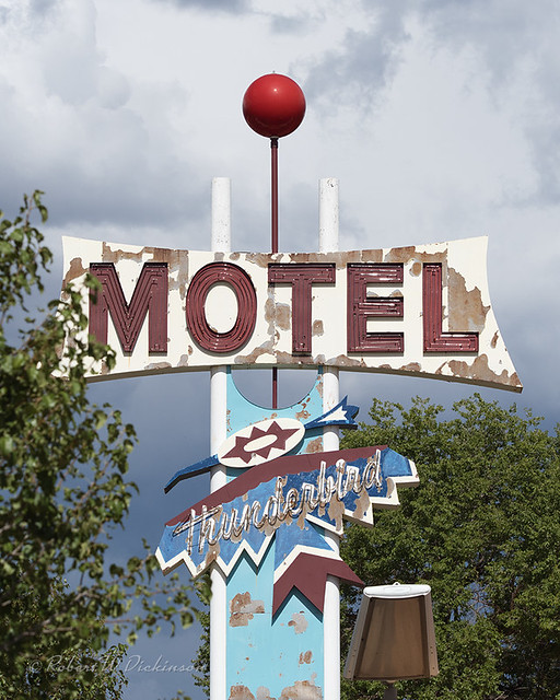 Thunderbird Motel Sign, Show Low, Arizona