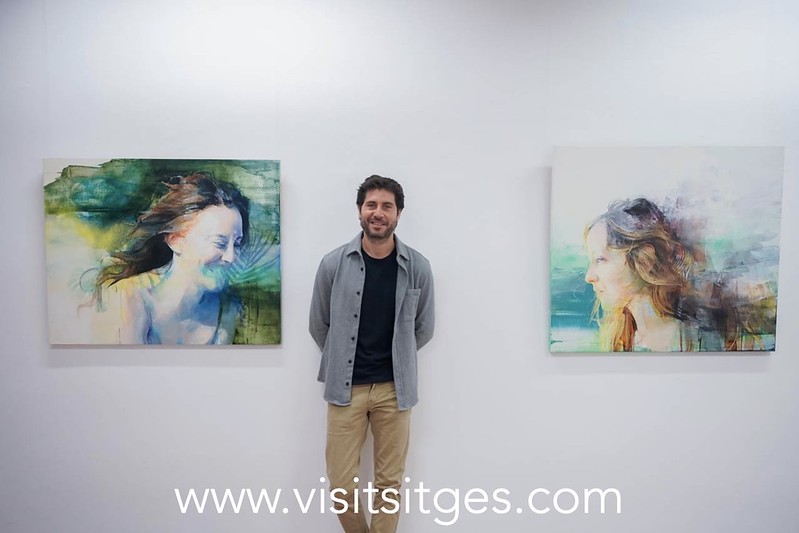 Fotos exposición Alejandro Martínez García ganador del Concurso de pintura Sanvisens 2022