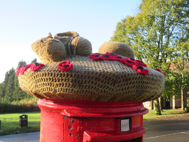 Post box topper for Remembrance Day