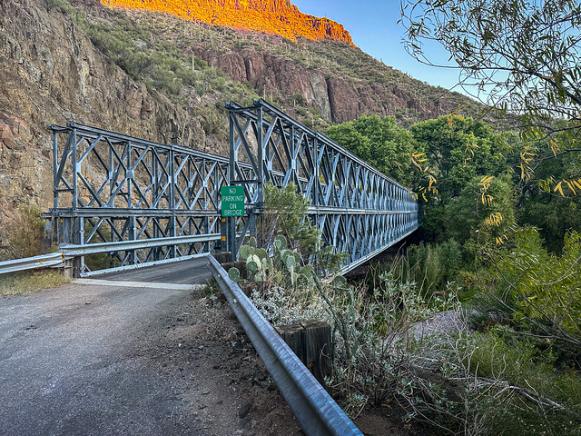 Aravaipa Creek - Narrow one-lane bridge