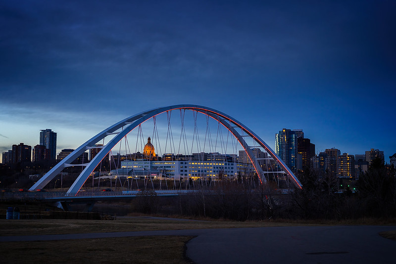 Losing the Light, Walterdale Bridge, Edmonton, AB, 2023-11-11