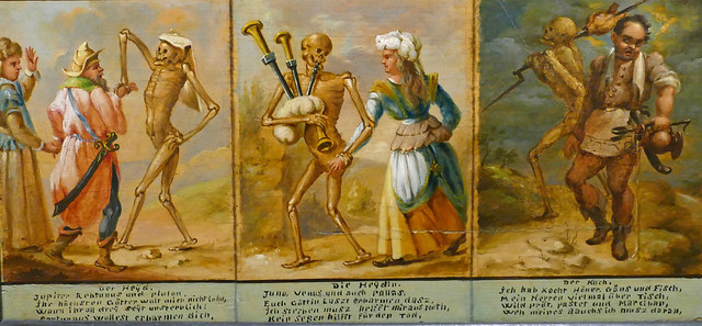 Georg Kneipp, Totentanz, Heide, Heidin, Koch und der Tod - Dance of Death, heathen man and woman, cook and death