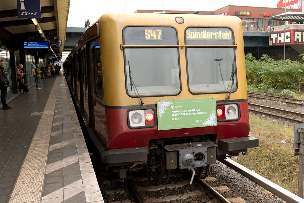 Berliner S-Bahn letzte Fahrten mit der Baureihe 485 