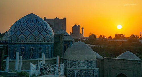 Samarkand - Uzbekistan by alan_saturnus, landscape landmark sunset architecture uzbekistan