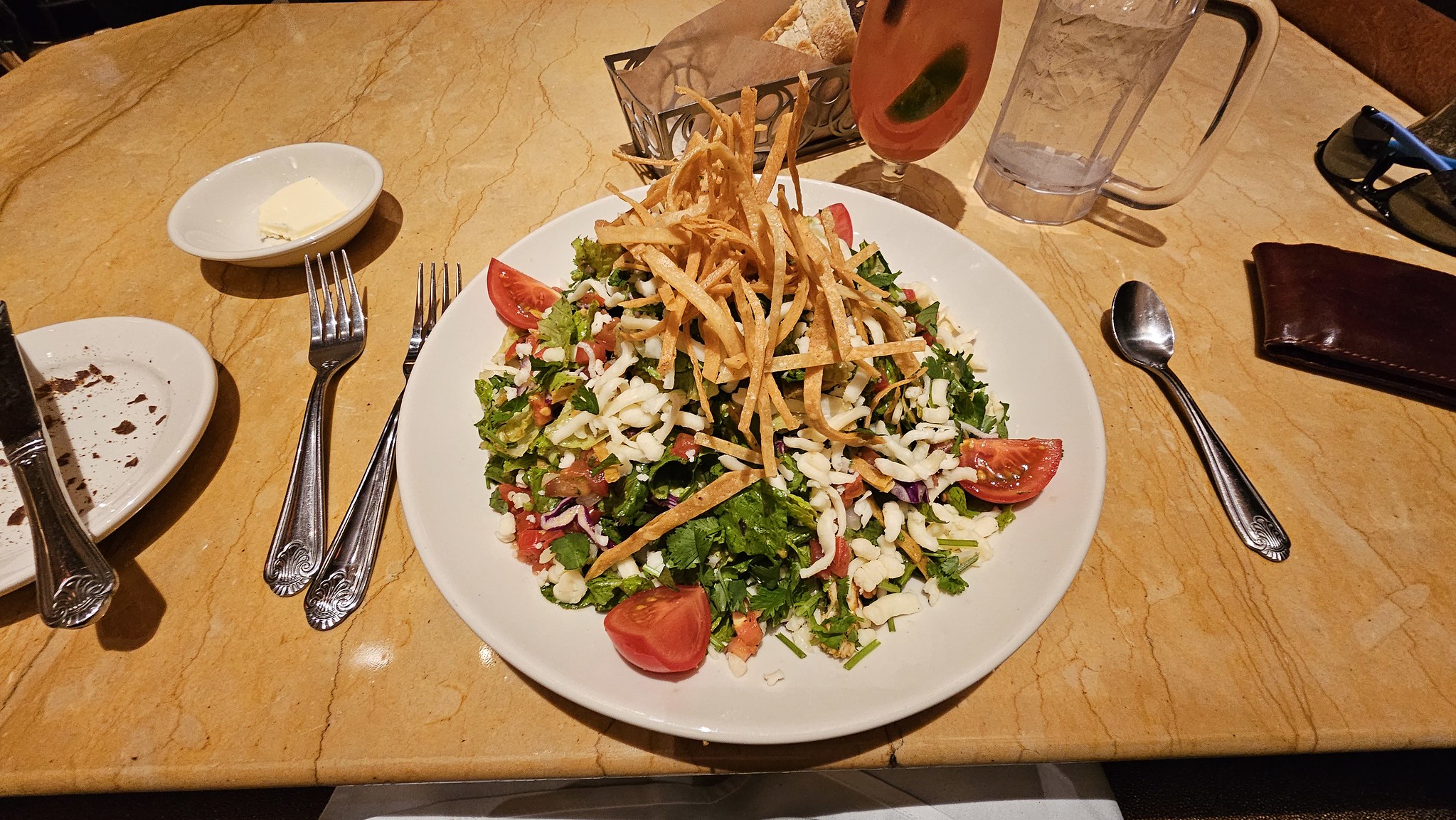 My "small" Sante Fe lunchtime salad enjoyed at TCF in San Jose