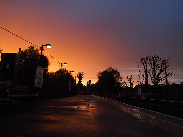 Sunset at Amersham Station