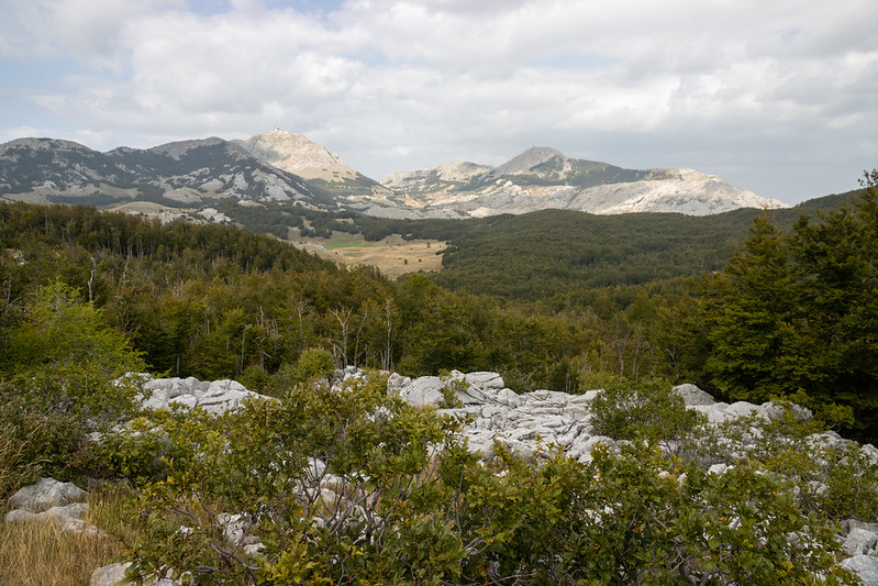 Further inland in Montenegro - the "mountain" on the left is the highest in Montenegro