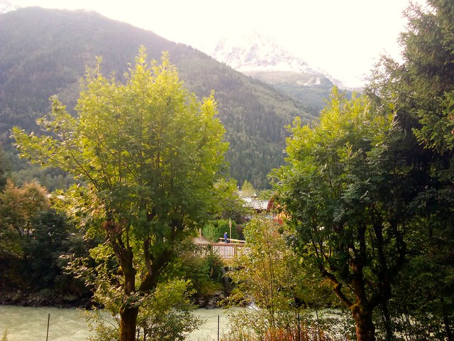 Chamonix Mont Blanc, vue depuis balcon residence