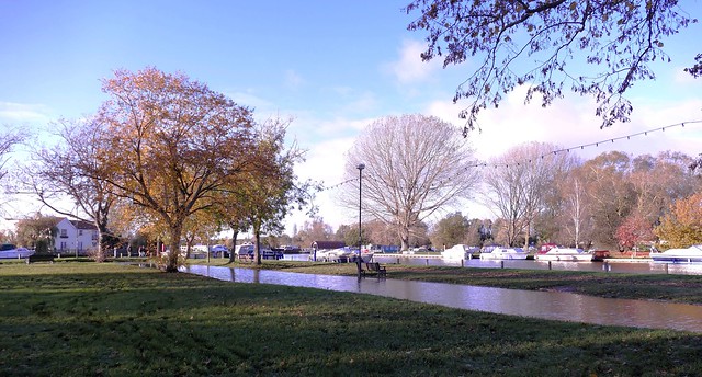 A flooded Beccles Quay, Suffolk.Panasonic Lumix DMC FZ1000. P131559.