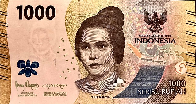 🆔 1000 SERIBU RUPIAH - 1000 IDR - TJUT MEUTIA - NEGARA KESATUAN REPUBLIK INDONESIA - GUBERNUR BANK INDONESIA - MENTERI KEUANGAN REPUBLIK INDONESIA - BANDA NEIRA - EMISI 2022 - AAZ569952 - 2022