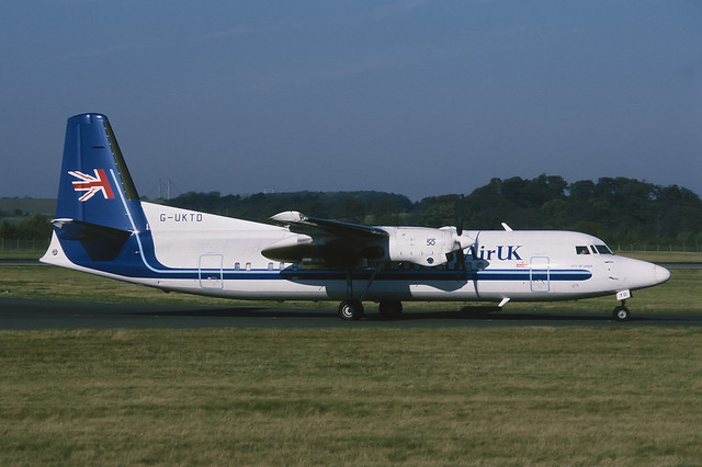 G-UKTD Fokker 50 EGPH 1997scan