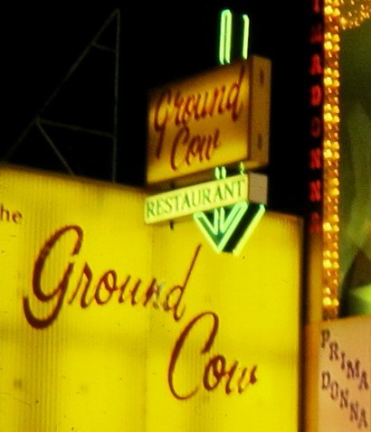 Ground Cow Restaurant Reno Arrow Sign