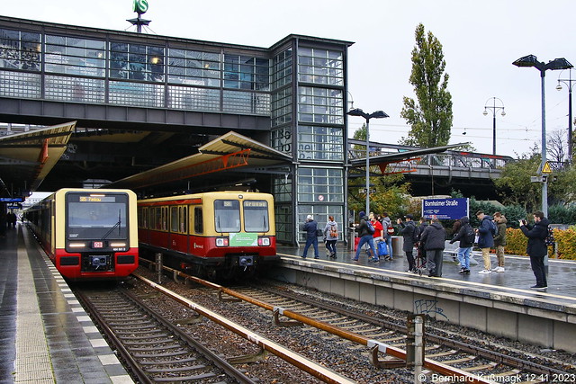 Europa, Deutschland, Berlin, Pankow, Prenzlauer Berg, S-Bahnhof Bornholmer Straße, S-Bahn-Linien S8 und S85