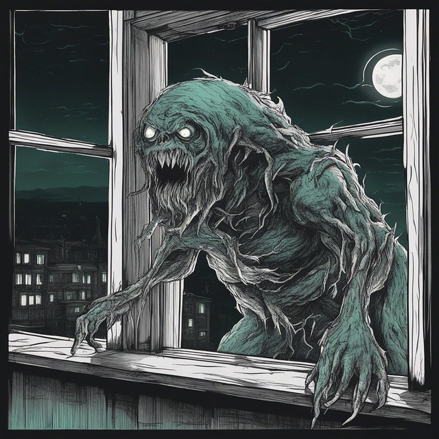Monster vor dem Fenster