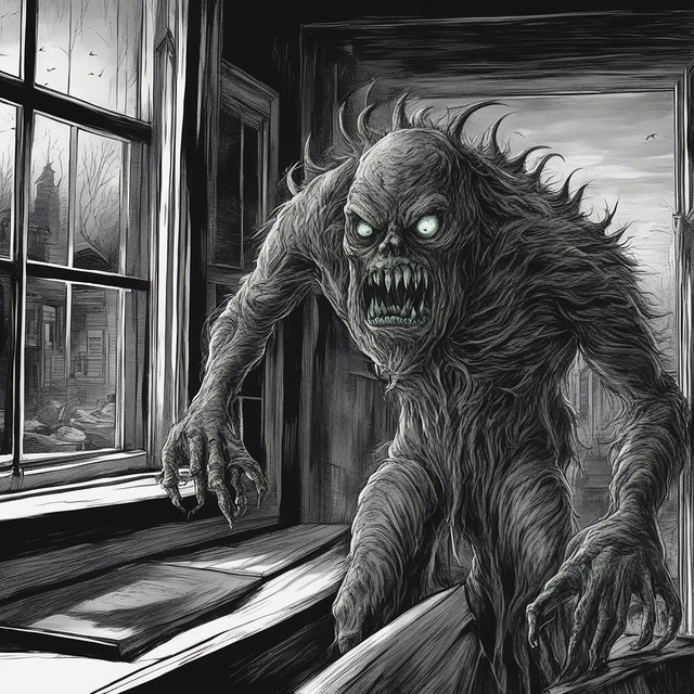Monster vor dem Fenster
