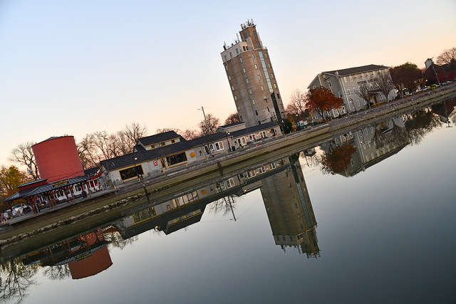 A calm early November evening along the Erie Canal in Pittsford, NY