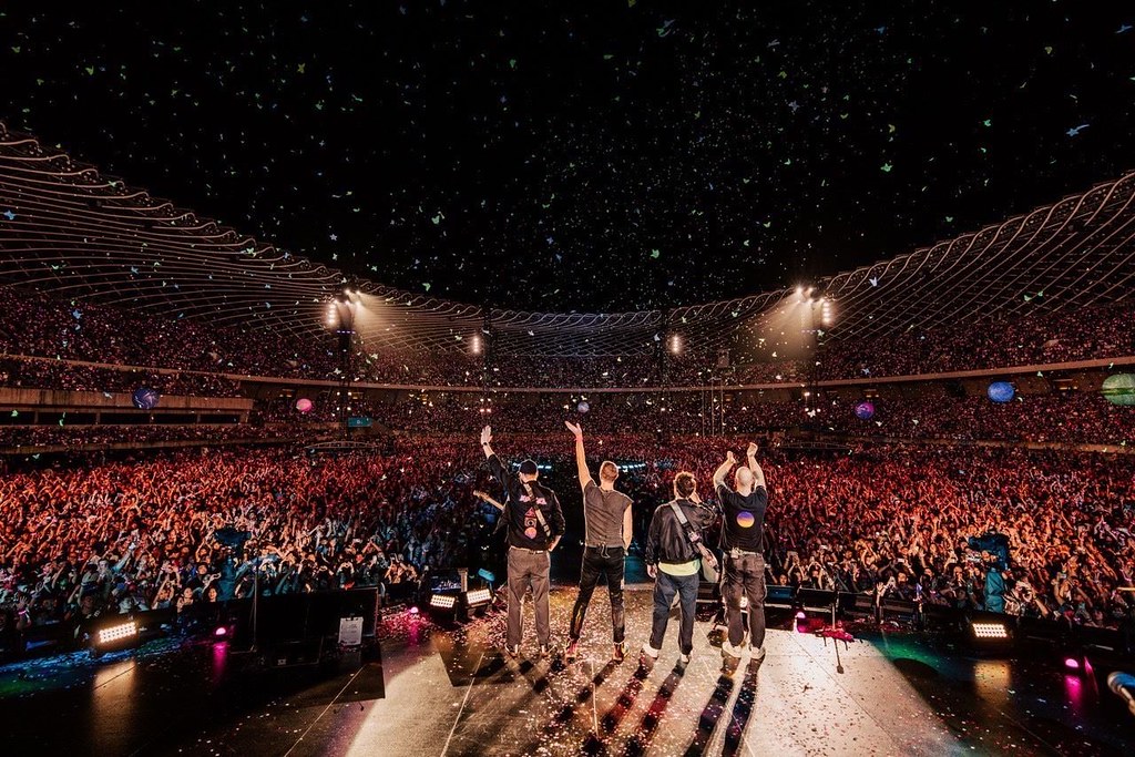 Coldplay連兩日演唱會創下的16萬人潮，也已打破今年3月BLACKPINK演唱會人潮紀錄。圖片來源： Live Nation Taiwan 提供，Anna Lee 攝