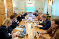 15.11.2023. Ministru prezidente Evika Siliņa vada Finanšu sektora attīstības padomes sēdi.