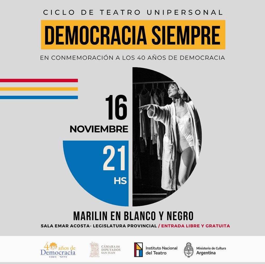 40 años de Democracia: Teatro unipersonal en el Emar Acosta