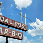 Goal Post Bar-B-Q Sign This was relocated from the former restaurant and is now in front of Betty&#039;s Bar-B-Q

Photo by Eric Friedebach