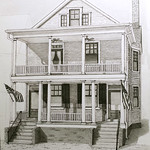 428 North Street Ink &amp;amp; pencil. Home built in 1840, located in Portsmouth, VA