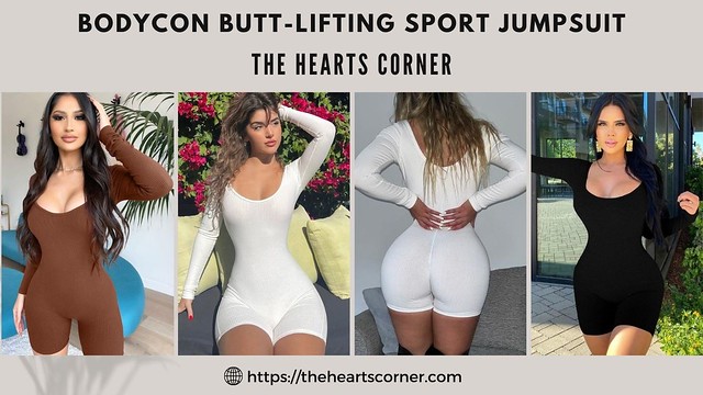 Bodycon Butt-Lifting Sport Jumpsuit | The Hearts Corner