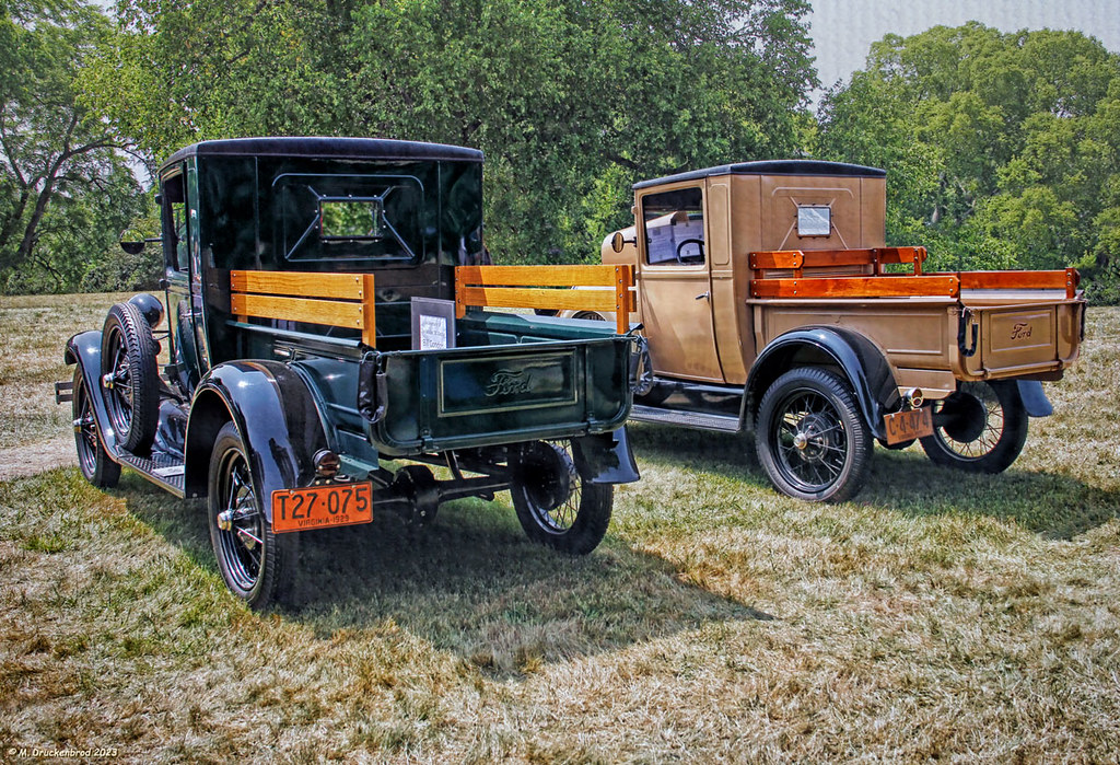 A Couple Model A Ford Pickup Trucks at the Sully Historic Site in Chantilly Virginia